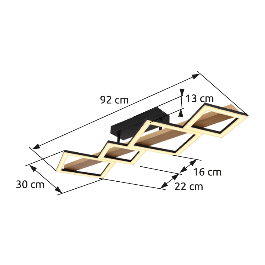 Globo - LED Plafon LED/35W/230V 3000K brązowy