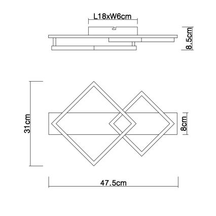 Globo - LED Plafon LED/18W/230V