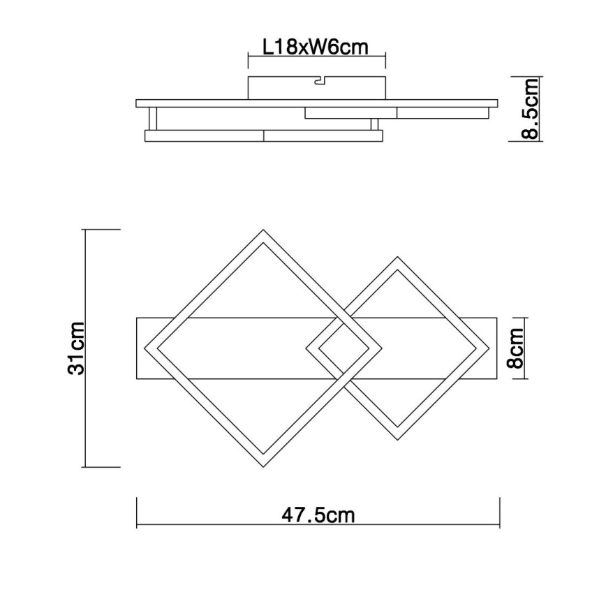 Globo - LED Plafon LED/18W/230V