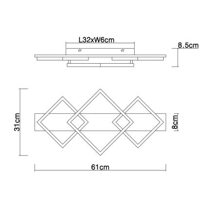 Globo - LED Plafon LED/24W/230V