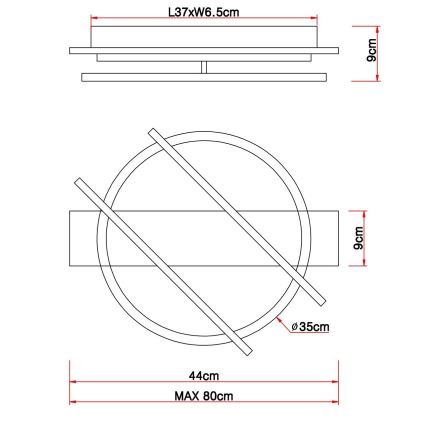 Globo - LED Plafon LED/32W/230V