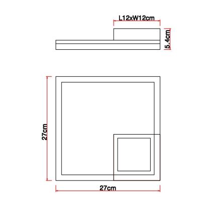Globo - LED Plafon LED/12W/230V