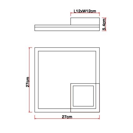 Globo - LED Plafon LED/12W/230V