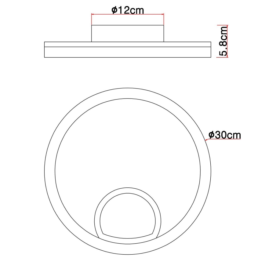 Globo - LED Plafon LED/12W/230V