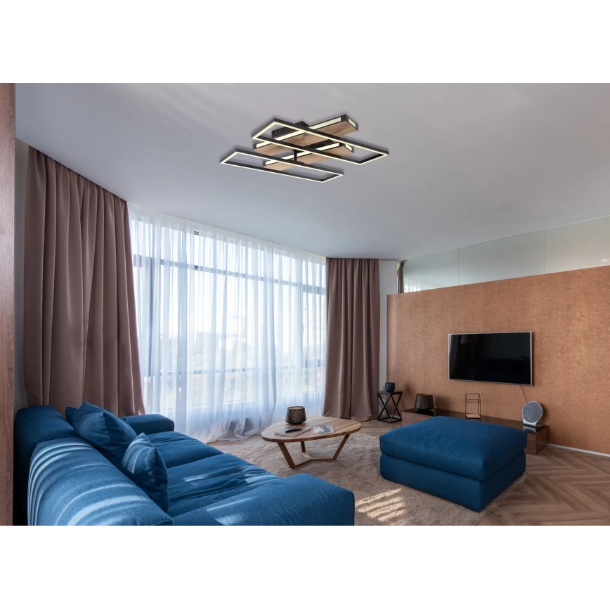 Globo 67299D1 - Oprawa sufitowa LED COLLI LED/48W/230V 52x60 cm brązowy/czarny