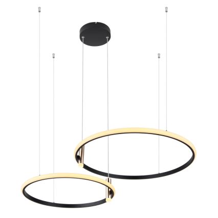 Globo - LED Żyrandol ściemnialny na lince LED/55W/230V 2700-6000K czarny + zdalne sterowanie