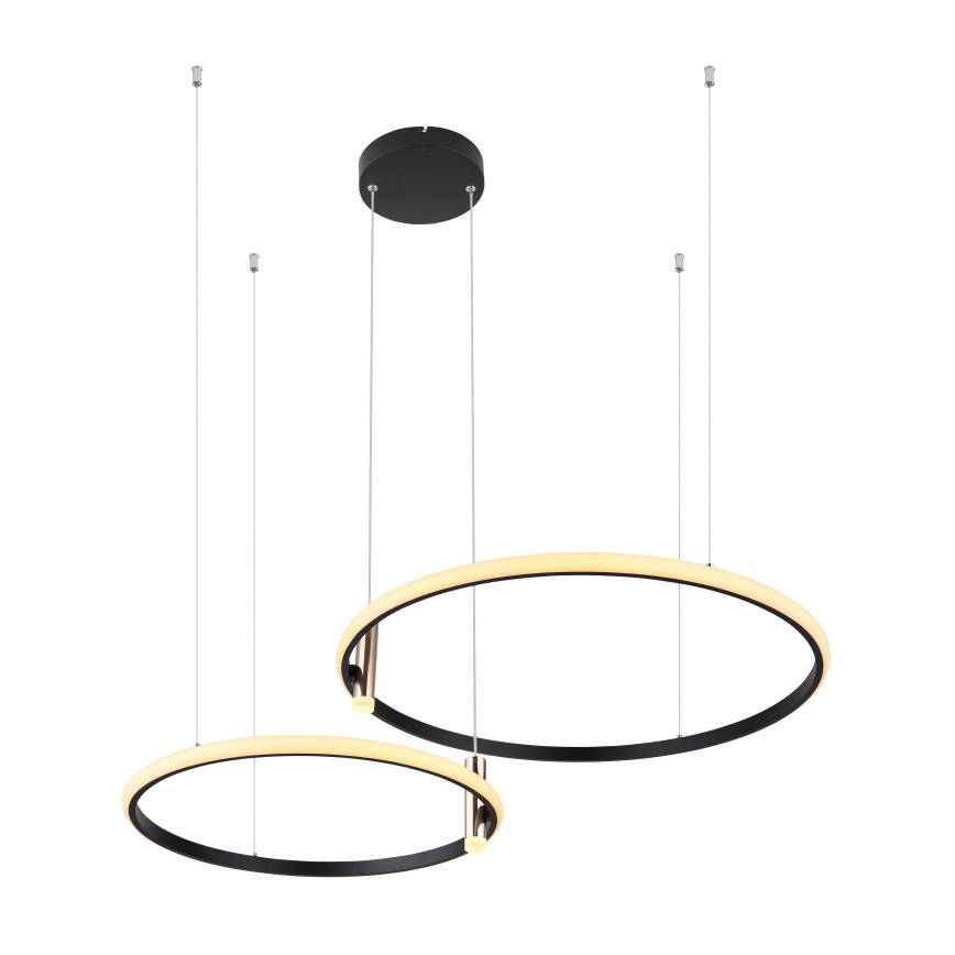 Globo - LED Żyrandol ściemnialny na lince LED/55W/230V 2700-6000K czarny + zdalne sterowanie