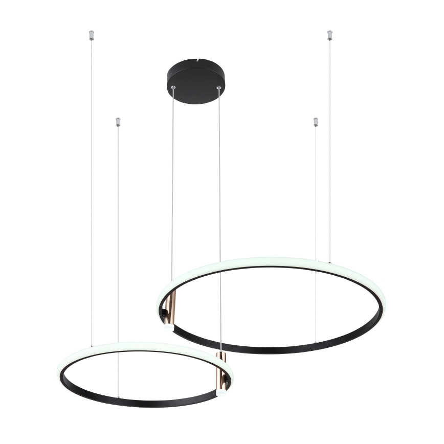 Globo - LED Żyrandol ściemnialny na lince LED/55W/230V 2700-6000K czarny + zdalne sterowanie