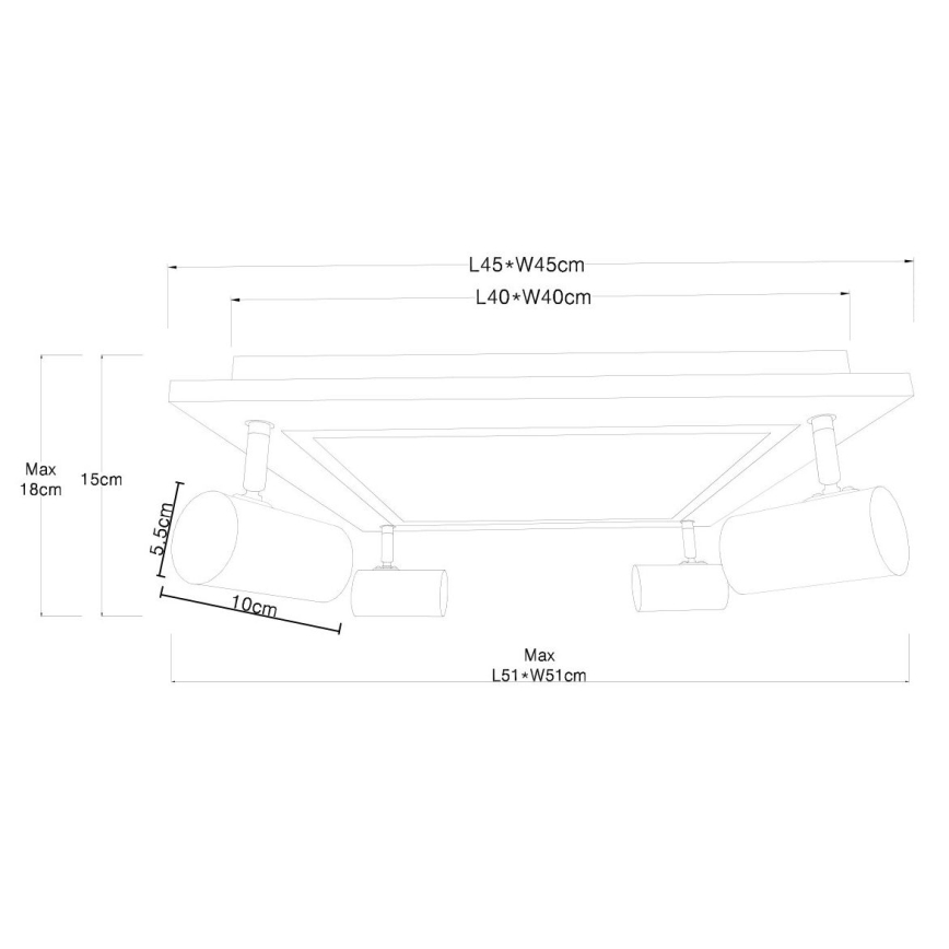 Globo - LED Oświetlenie punktowe 4xGU10/5W/230V + LED/24W/230V