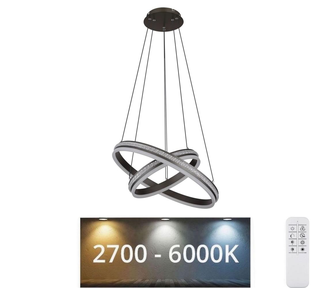 Globo 67314-60H - LED Żyrandol ściemnialny na lince GROUNI LED/60W/230V +pilot