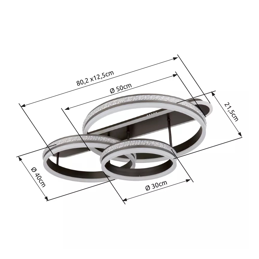 Globo - LED Plafon ściemnialny LED/75W/230V 2700K-6000K + zdalne sterowanie