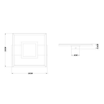 Globo - Lampa sufitowa LED 18W 230V 3000K 35x33 cm