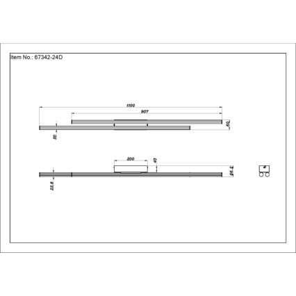 Globo - LED Plafon LED/24W/230V 3000K czarny