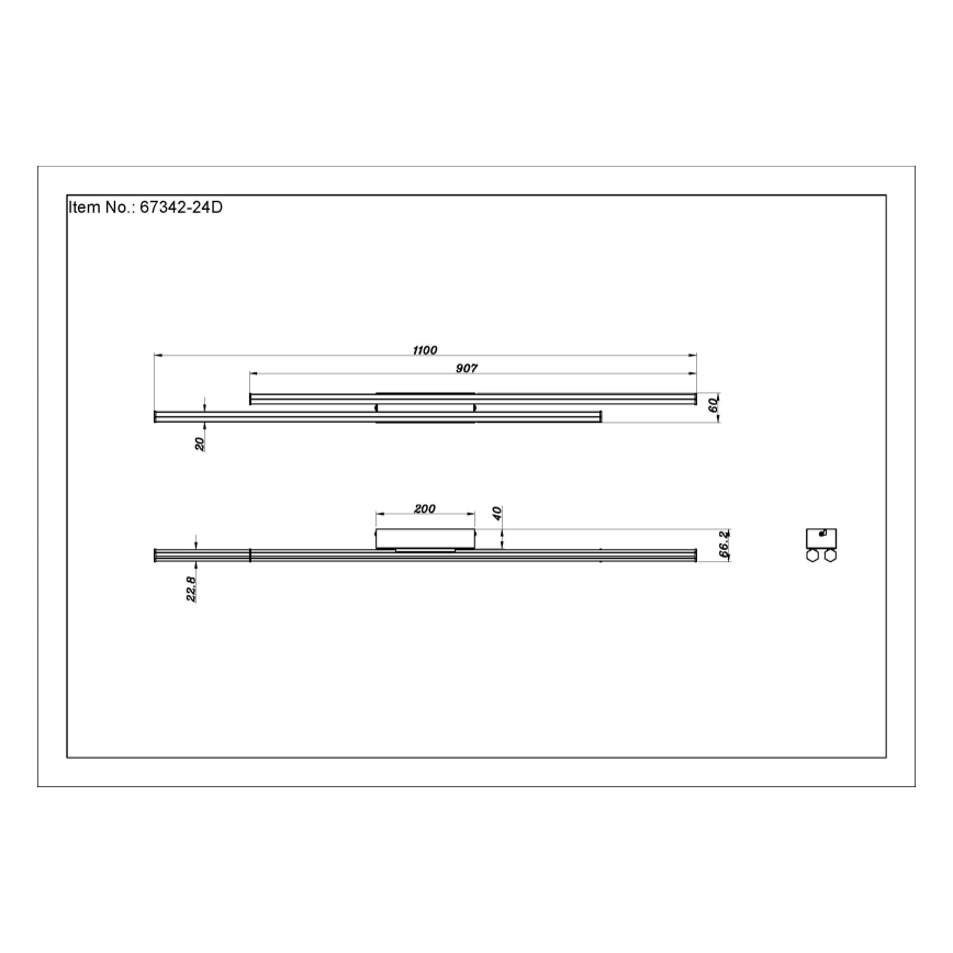 Globo - LED Plafon LED/24W/230V 3000K czarny