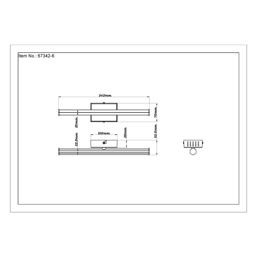 Globo - LED Plafon LED/6W/230V 3000K czarny