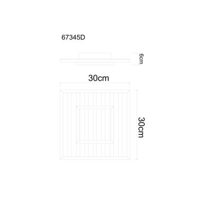 Globo - LED Plafon LED/18W/230V 3000K 30x30 cm