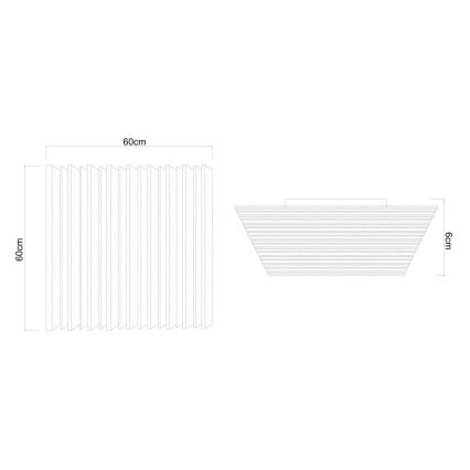 Globo - Ściemnialna lampa sufitowa LED/40W/230V 2700-6000K 60x60 cm + pilot zdalnego sterowania