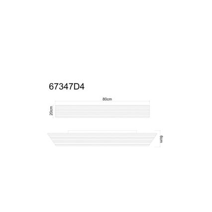 Globo - Lampa sufitowa LED/30W/230V 3000K 80x20 cm