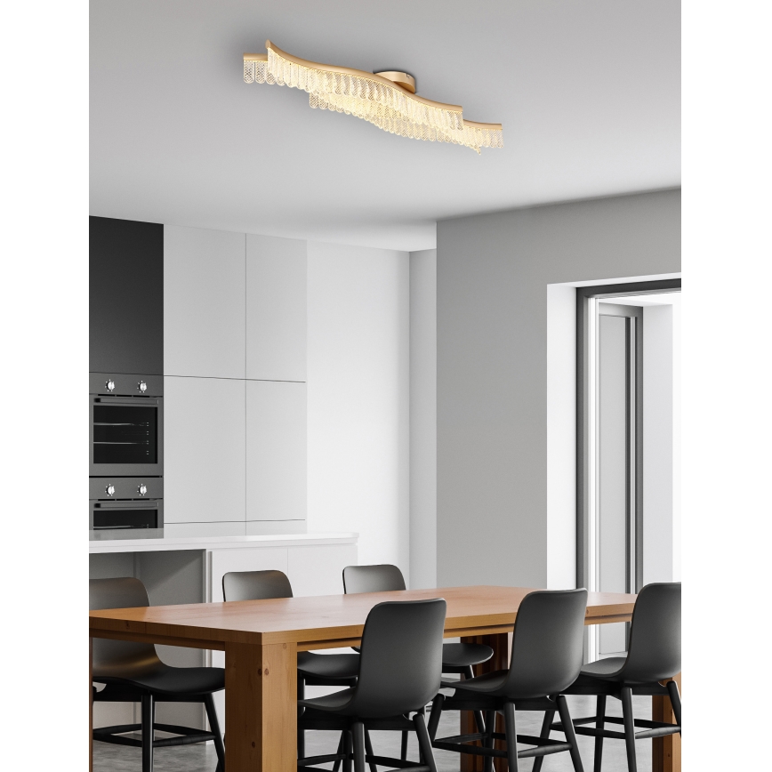 Globo - LED Plafon LED/35W/230V 3200K 18x108 cm złoty