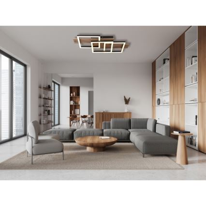 Globo - LED Plafon LED/24W/230V 3000K 33x58 cm brązowy/czarny