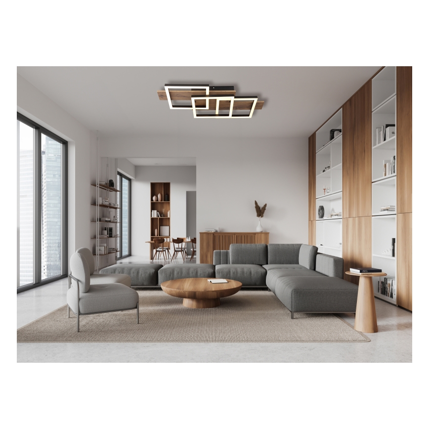 Globo - LED Plafon LED/24W/230V 3000K 33x58 cm brązowy/czarny