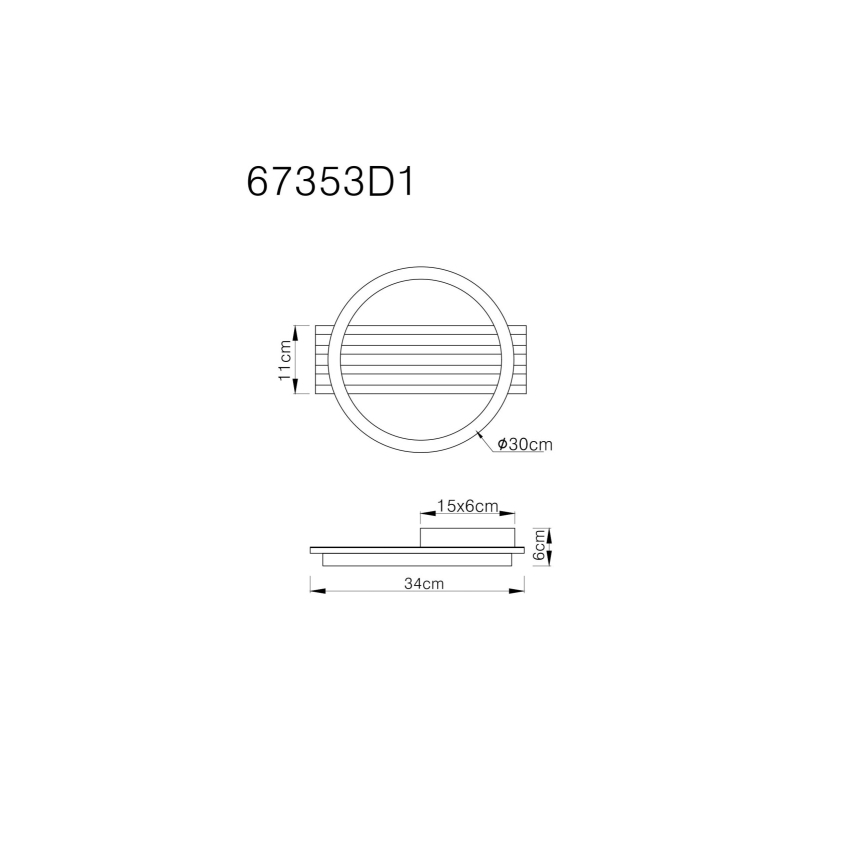 Globo - LED Plafon LED/12W/230V 3000K 30x34 cm