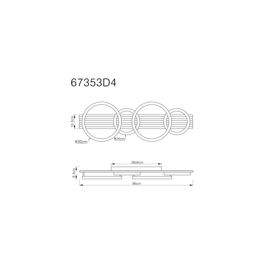 Globo - LED Plafon LED/30W/230V 3000K 30x86 cm