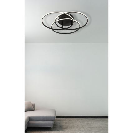 Globo - LED Plafon LED/40W/230V 4000K śr. 45,6 cm czarny