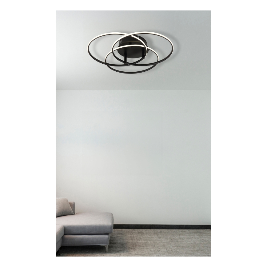 Globo - LED Plafon LED/40W/230V 4000K śr. 45,6 cm czarny