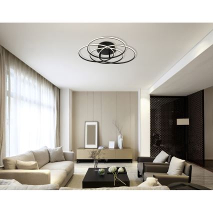 Globo - LED Plafon LED/55W/230V 4000K śr. 51,5 cm czarny