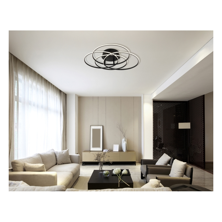 Globo - LED Plafon LED/55W/230V 4000K śr. 51,5 cm czarny