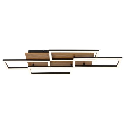 Globo - Ściemnialna lampa sufitowa LED/40W/230V 2700-6500K 32,5x87,5 cm brązowo-czarna + pilot zdalnego sterowania
