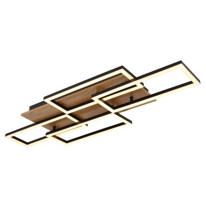 Globo - Ściemnialna lampa sufitowa LED/40W/230V 2700-6500K 32,5x87,5 cm brązowo-czarna + pilot zdalnego sterowania
