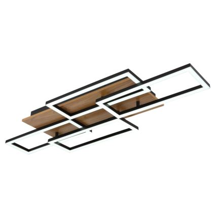 Globo - Ściemnialna lampa sufitowa LED/40W/230V 2700-6500K 32,5x87,5 cm brązowo-czarna + pilot zdalnego sterowania