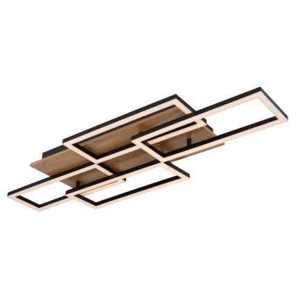 Globo - Ściemnialna lampa sufitowa LED/40W/230V 2700-6500K 32,5x87,5 cm brązowo-czarna + pilot zdalnego sterowania