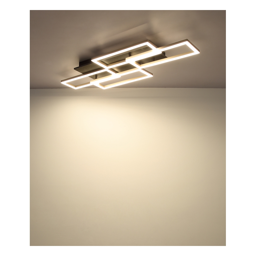 Globo - ściemnialny plafon sufitowy LED/40W/230V 2700-6500K 32,5x87,5 cm czarny + pilot zdalnego sterowania