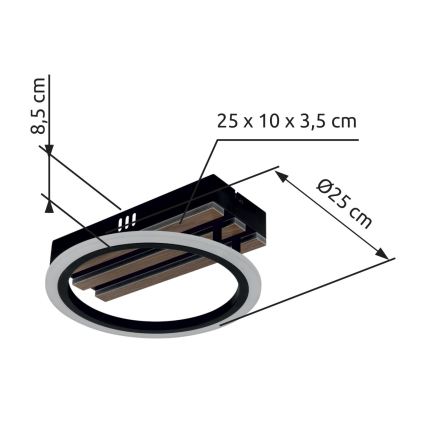 Globo - Lampa sufitowa LED/10W/230V 3000/4200/6000K