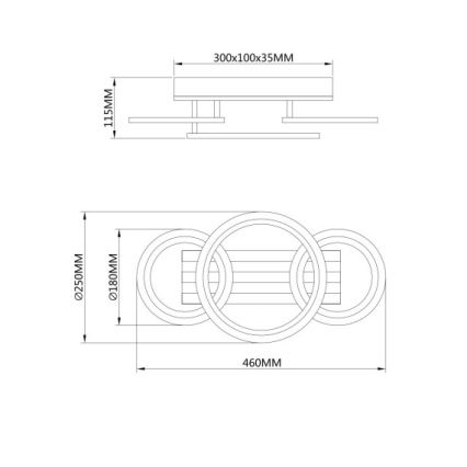 Globo - LED Oprawa sufitowa LED/21W/230V 3000/4200/6000K