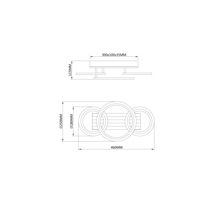 Globo - LED Oprawa sufitowa LED/21W/230V 3000/4200/6000K