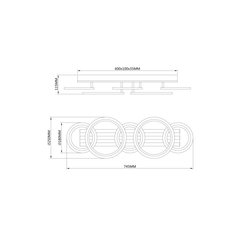 Globo - Oprawa sufitowa LED/34W/230V 3000/4200/6000K