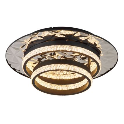 Globo - LED Plafon LED/24W/230V 3000K 40x50,5 cm czarny/chrom błyszczący