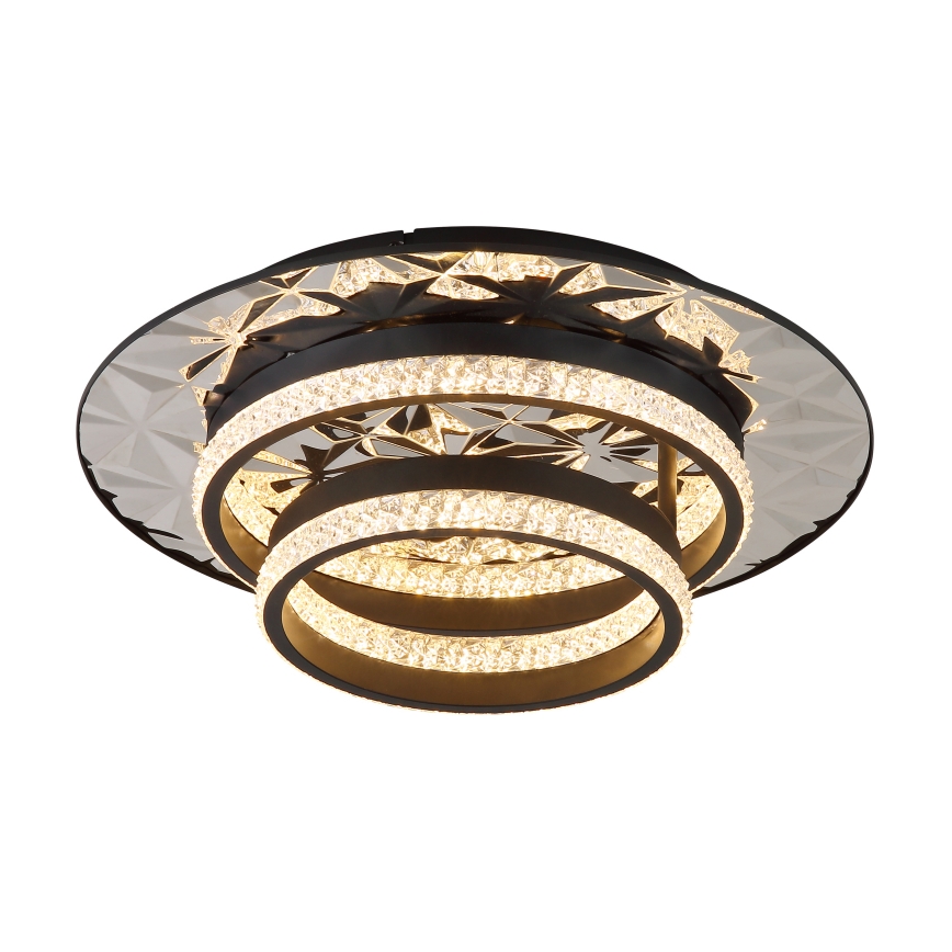 Globo - LED Plafon LED/24W/230V 3000K 40x50,5 cm czarny/chrom błyszczący