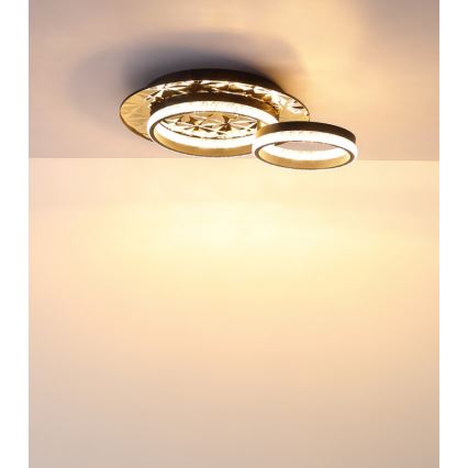 Globo - LED Plafon LED/24W/230V 3000K 40x50,5 cm czarny/złoty