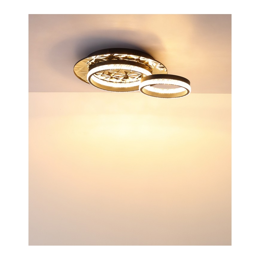 Globo - LED Plafon LED/24W/230V 3000K 40x50,5 cm czarny/złoty