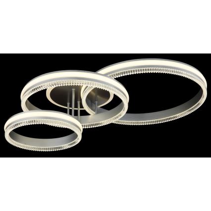 Globo - Ściemnialna lampa sufitowa LED/72W/230V 2700-6000K srebrna + pilot zdalnego sterowania