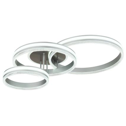 Globo - Ściemnialna lampa sufitowa LED/72W/230V 2700-6000K srebrna + pilot zdalnego sterowania