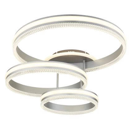 Globo - Ściemnialna lampa sufitowa LED/72W/230V 2700-6000K srebrna + pilot zdalnego sterowania