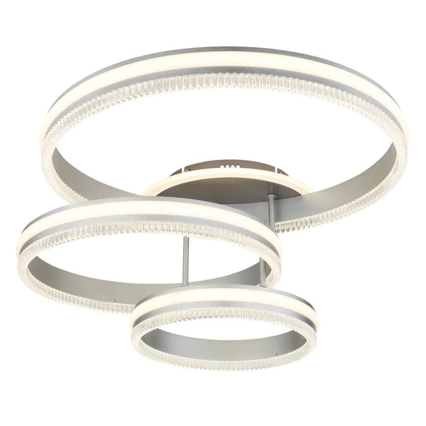 Globo - Ściemnialna lampa sufitowa LED/72W/230V 2700-6000K srebrna + pilot zdalnego sterowania