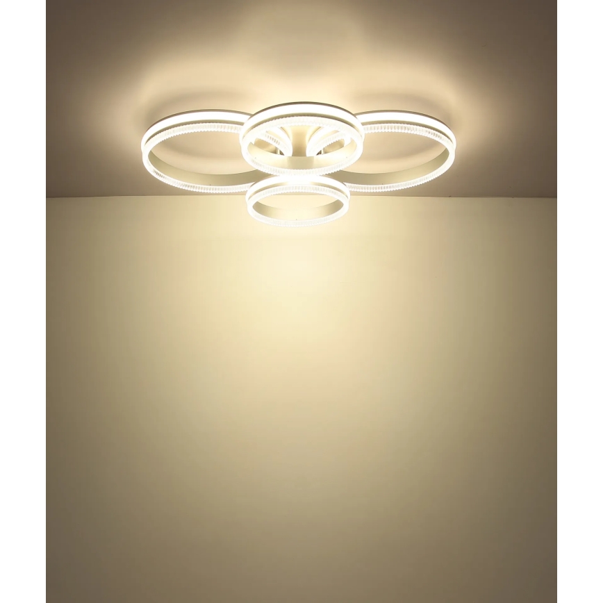 Globo - ściemnialna oprawa sufitowa LED/90W/230V 2700-6000K srebrna + pilot zdalnego sterowania