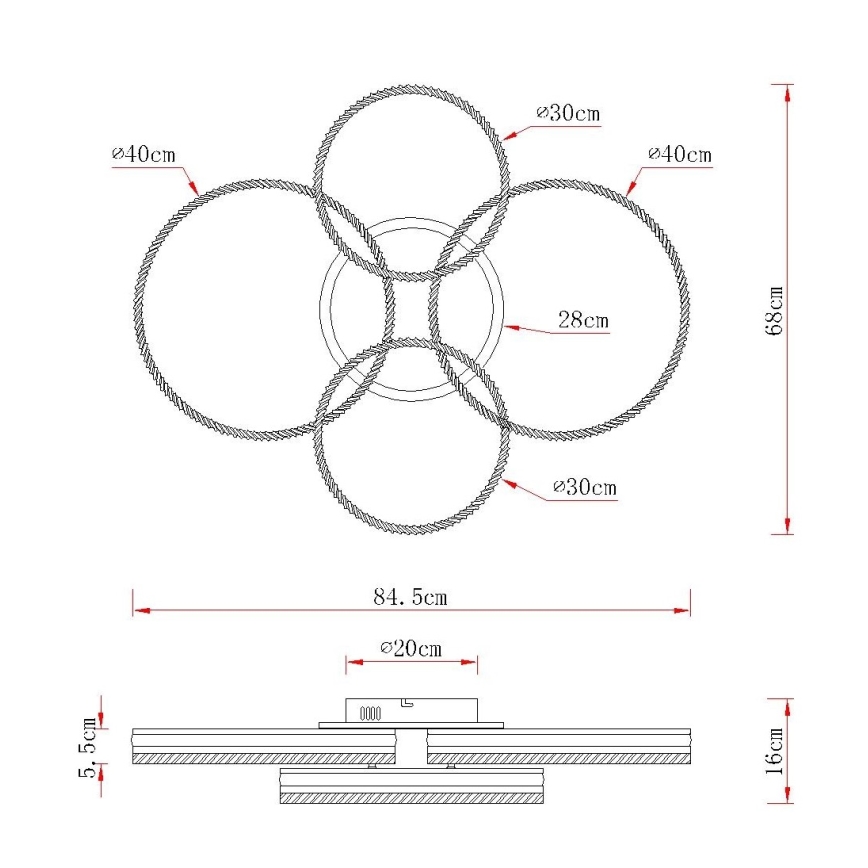 Globo - ściemnialna oprawa sufitowa LED/90W/230V 2700-6000K srebrna + pilot zdalnego sterowania